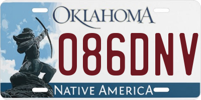 OK license plate 086DNV
