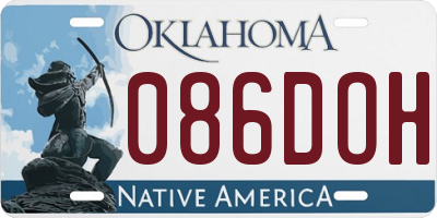 OK license plate 086DOH