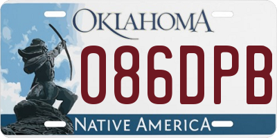 OK license plate 086DPB