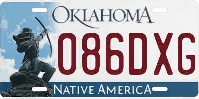 OK license plate 086DXG