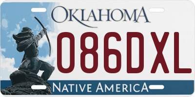 OK license plate 086DXL