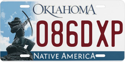 OK license plate 086DXP