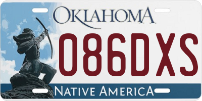 OK license plate 086DXS