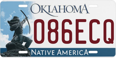 OK license plate 086ECQ