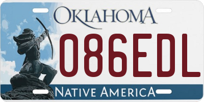 OK license plate 086EDL