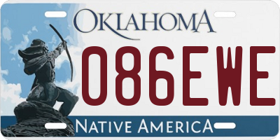 OK license plate 086EWE