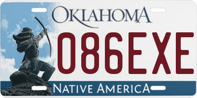 OK license plate 086EXE