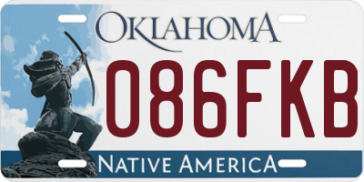 OK license plate 086FKB