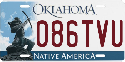 OK license plate 086TVU