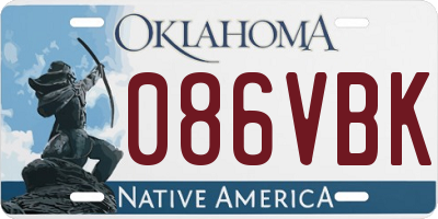 OK license plate 086VBK