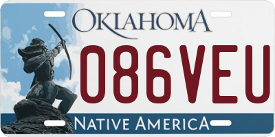 OK license plate 086VEU