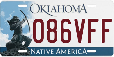 OK license plate 086VFF