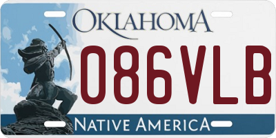 OK license plate 086VLB