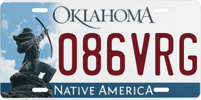 OK license plate 086VRG
