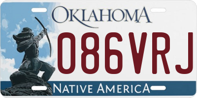 OK license plate 086VRJ