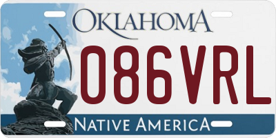 OK license plate 086VRL