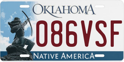 OK license plate 086VSF