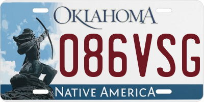 OK license plate 086VSG