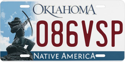 OK license plate 086VSP