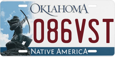 OK license plate 086VST