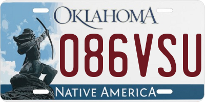 OK license plate 086VSU