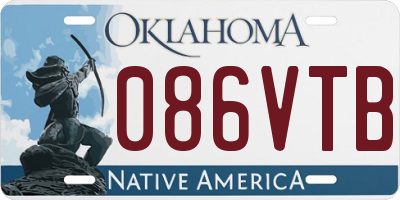 OK license plate 086VTB