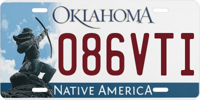 OK license plate 086VTI