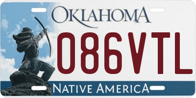 OK license plate 086VTL