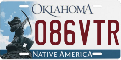 OK license plate 086VTR