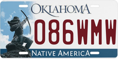 OK license plate 086WMW