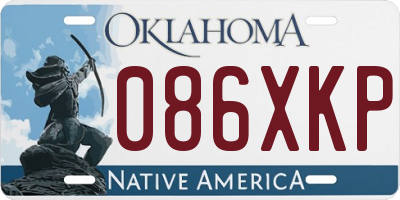 OK license plate 086XKP