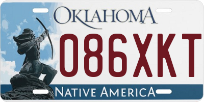 OK license plate 086XKT