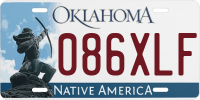 OK license plate 086XLF