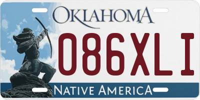 OK license plate 086XLI