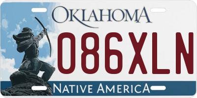 OK license plate 086XLN