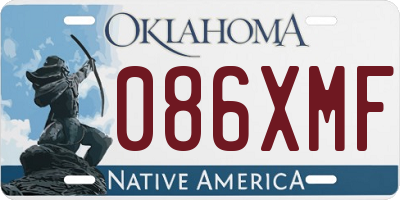 OK license plate 086XMF