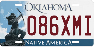 OK license plate 086XMI