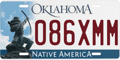 OK license plate 086XMM