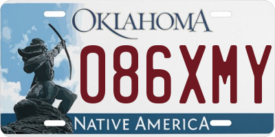 OK license plate 086XMY