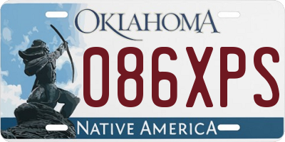 OK license plate 086XPS