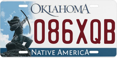 OK license plate 086XQB