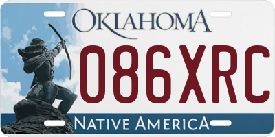 OK license plate 086XRC