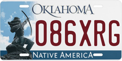 OK license plate 086XRG