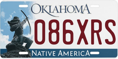 OK license plate 086XRS