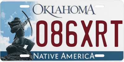 OK license plate 086XRT