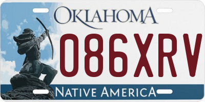 OK license plate 086XRV