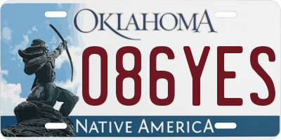 OK license plate 086YES