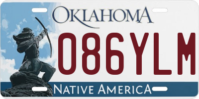 OK license plate 086YLM