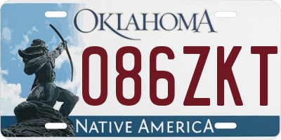 OK license plate 086ZKT