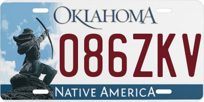 OK license plate 086ZKV